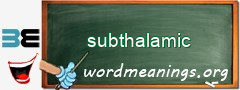 WordMeaning blackboard for subthalamic